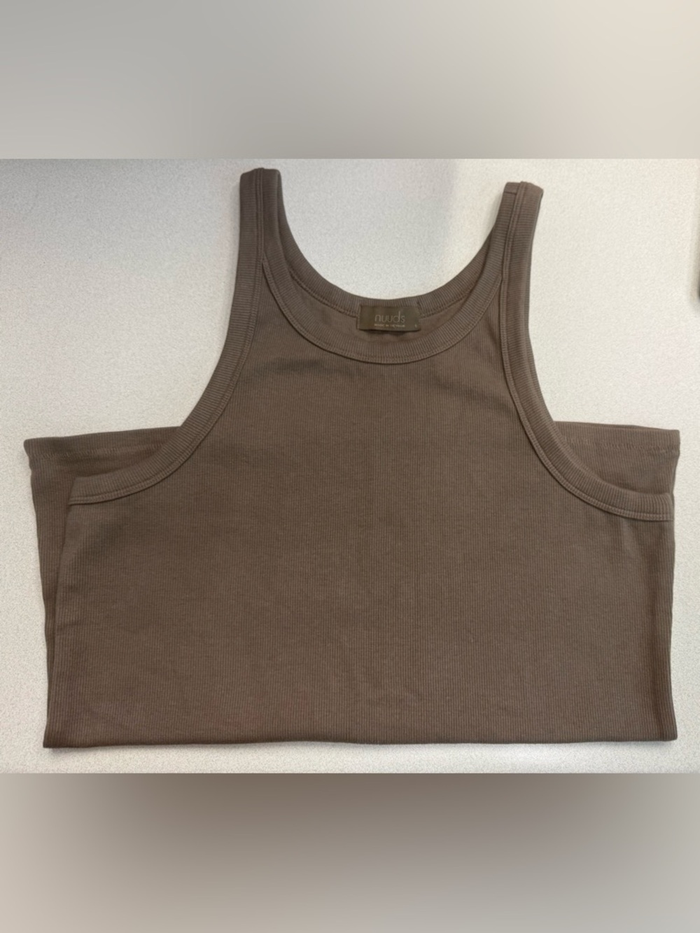 Nuuds EssentialsTank in Mocha Women’s Large NWOT